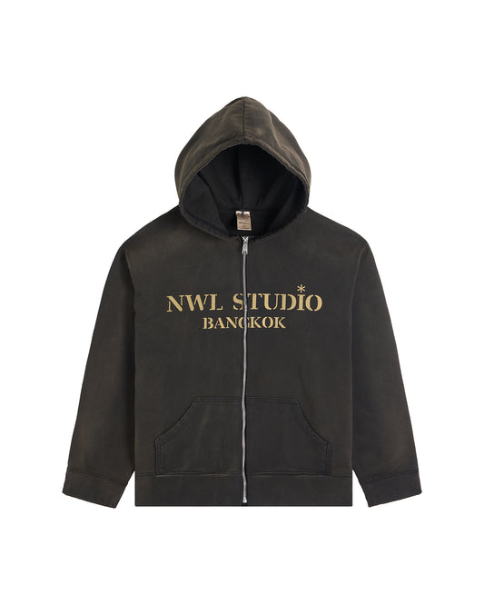 44TEES 04 Hoodie Zip Faded