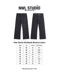 Raw Denim Studdeds Bootcut Jeans
